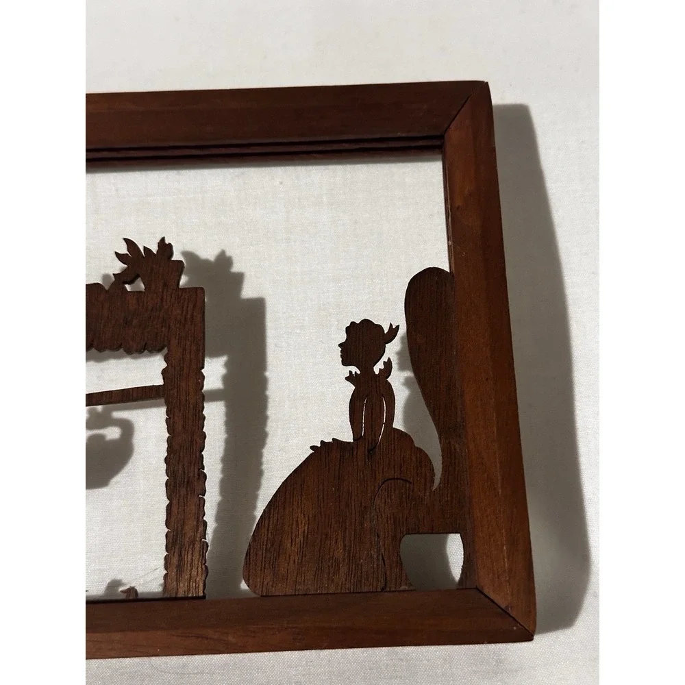 Wood  Wall Plaques Hand Made Vintage 1800's Farm Depiction's‎ 5x9